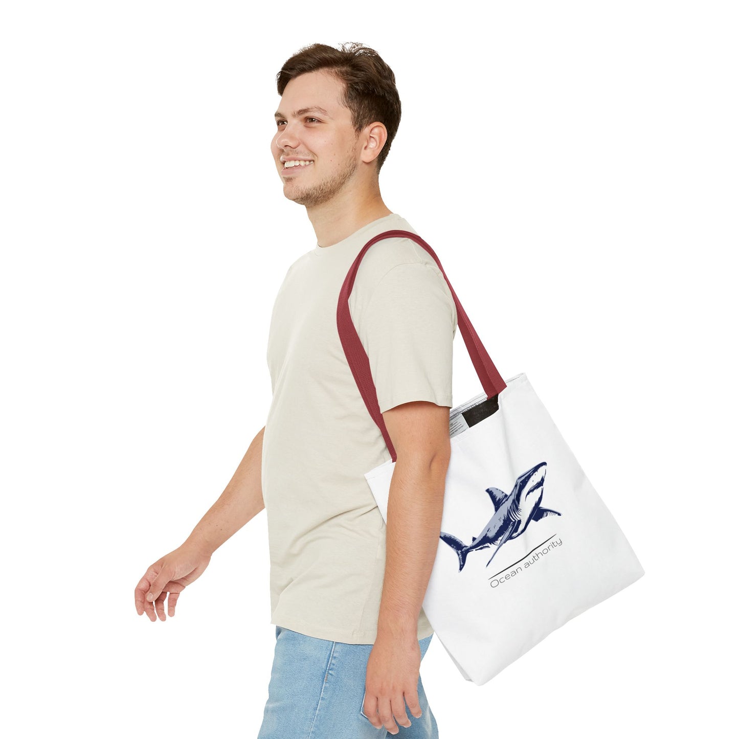 Shark Tote Bag — 'Ocean Authority' & 'Unleash Your Shark' Printed Tote