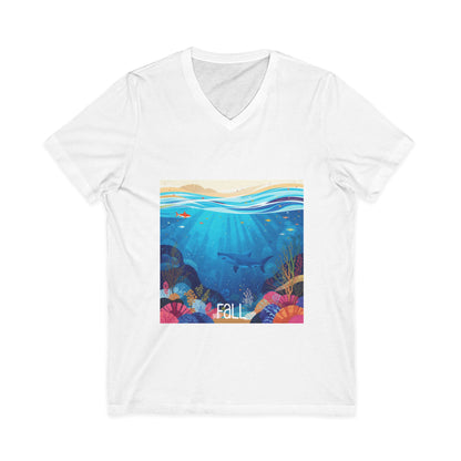 •V• Shark V-Neck Tee - Ocean Seasons 1 Fall