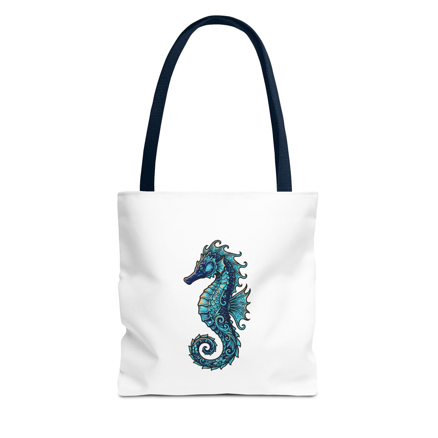 Seahorse Art Tote Bag — Nautical Ocean Tote