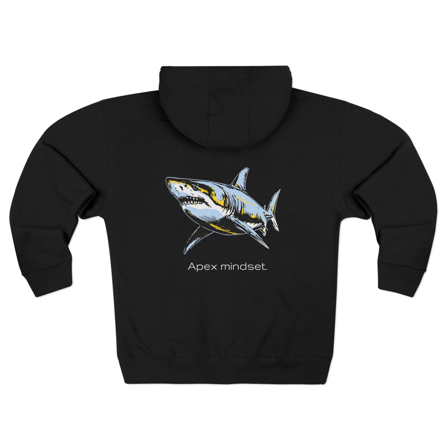 Great White Shark Ultimate "Apex mindset" Graphic Unisex Comfort Zip Hoodie