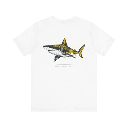 Shark Tee - Tiger Shark "Apex Mindset" Graphic Unisex Jersey Tee (graphic on back)