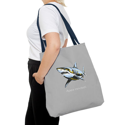 Shark Tote Bag - "Apex Mindset" Graphic Ocean Shopper