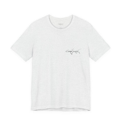 Dolphin Woodblock Tee - Wave (Back Image, Front Logo)