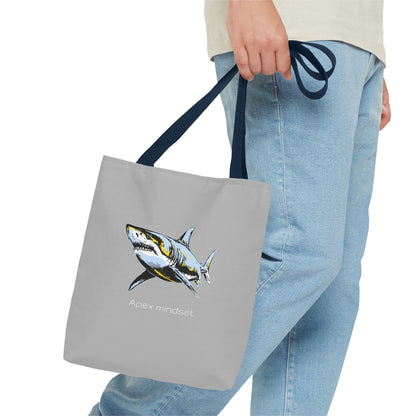 Shark Tote Bag - "Apex Mindset" Graphic Ocean Shopper