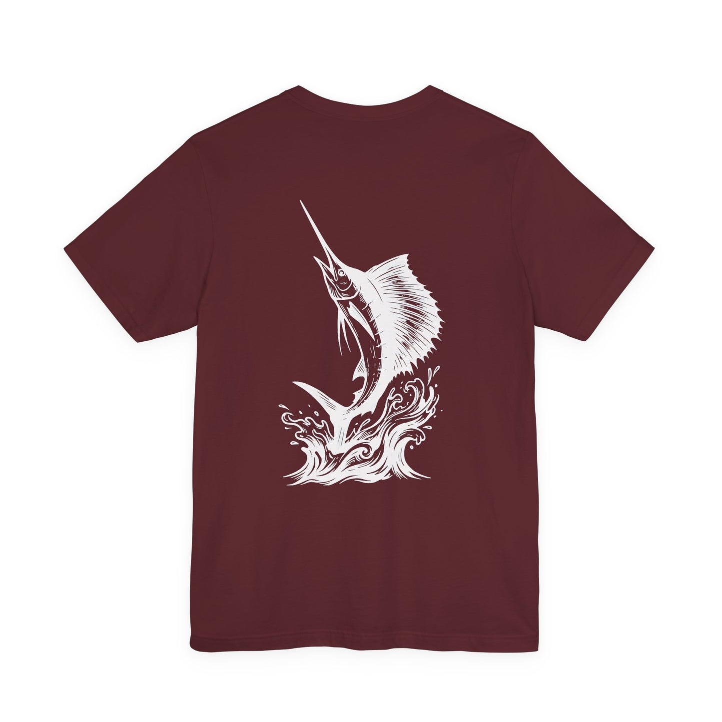 Sailfish Tee - Sailfish Club Inverted Leap (Badge on Front)