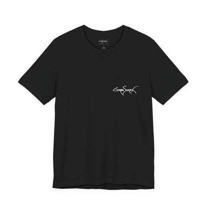 Orca Woodblock Tee - Wave (Back Image, Front Logo)