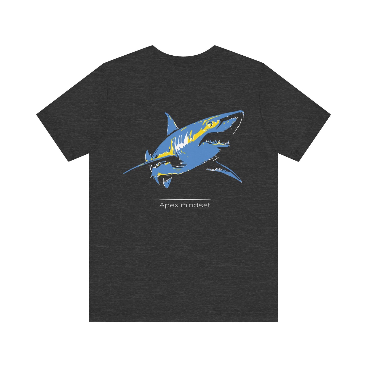 Blue Shark "Apex Mindset" Graphic Unisex Jersey Tee (graphic on back)