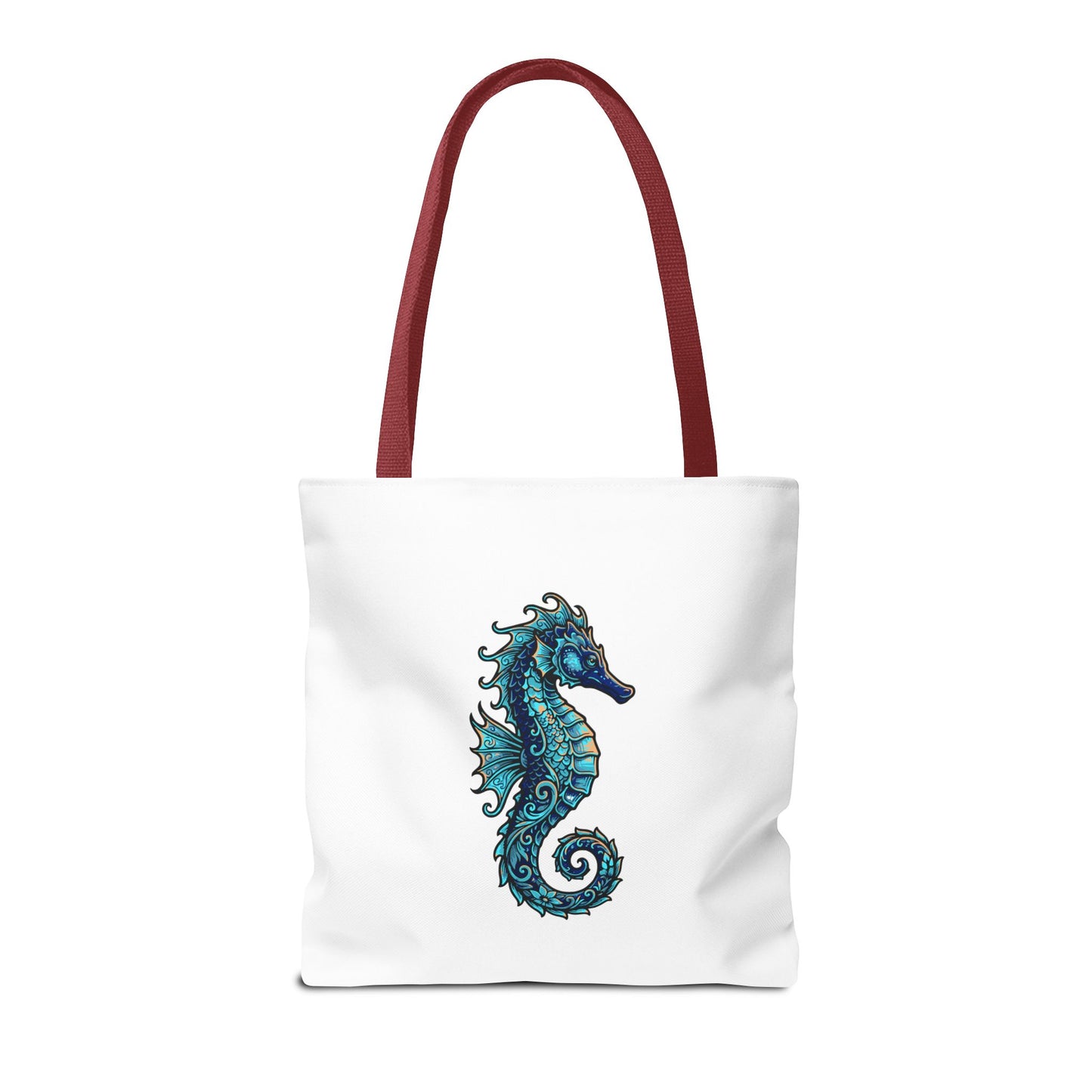 Seahorse Art Tote Bag — Nautical Ocean Tote