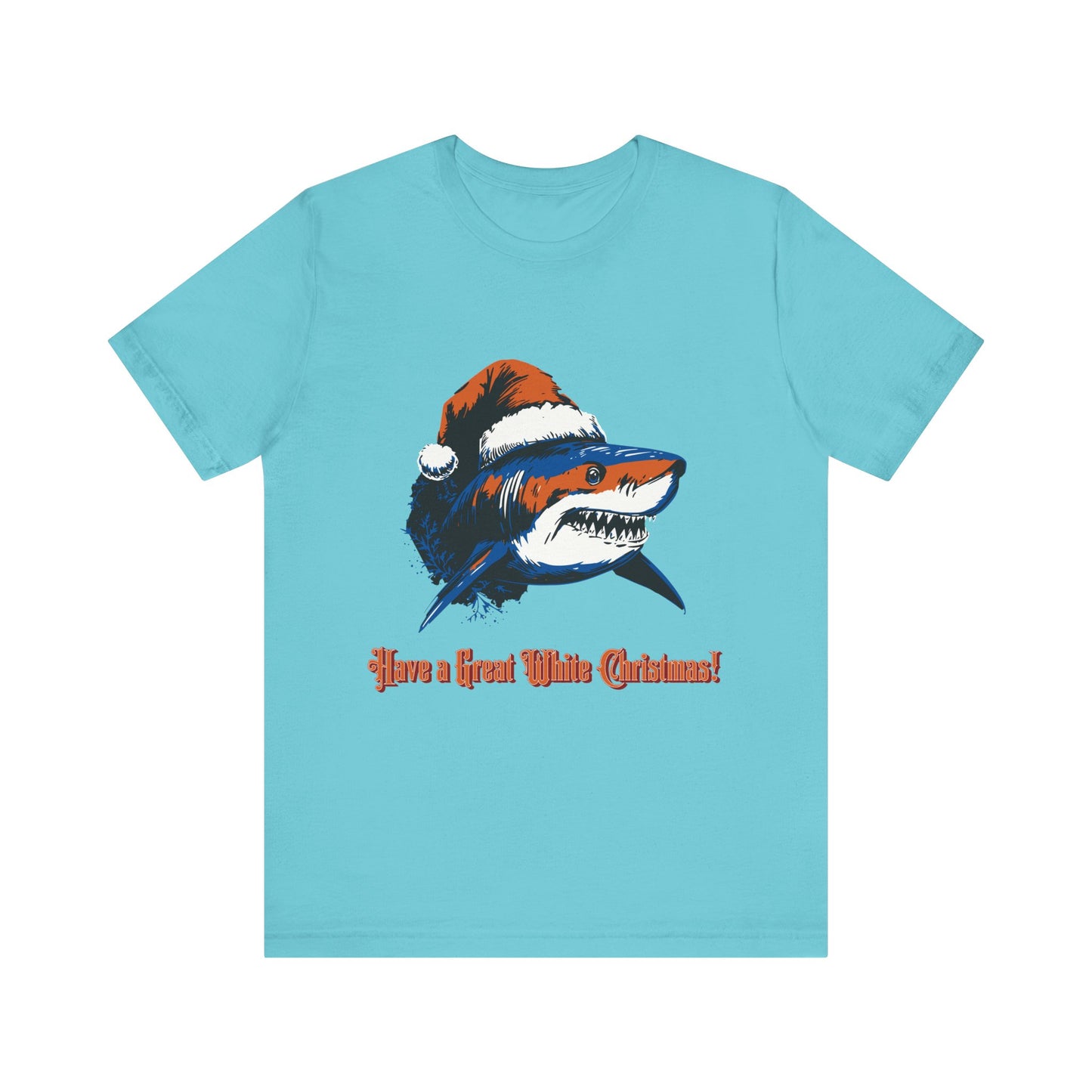 Christmas Shark Tee - Have a Great White Christmas Graphic Unisex Jersey Tee