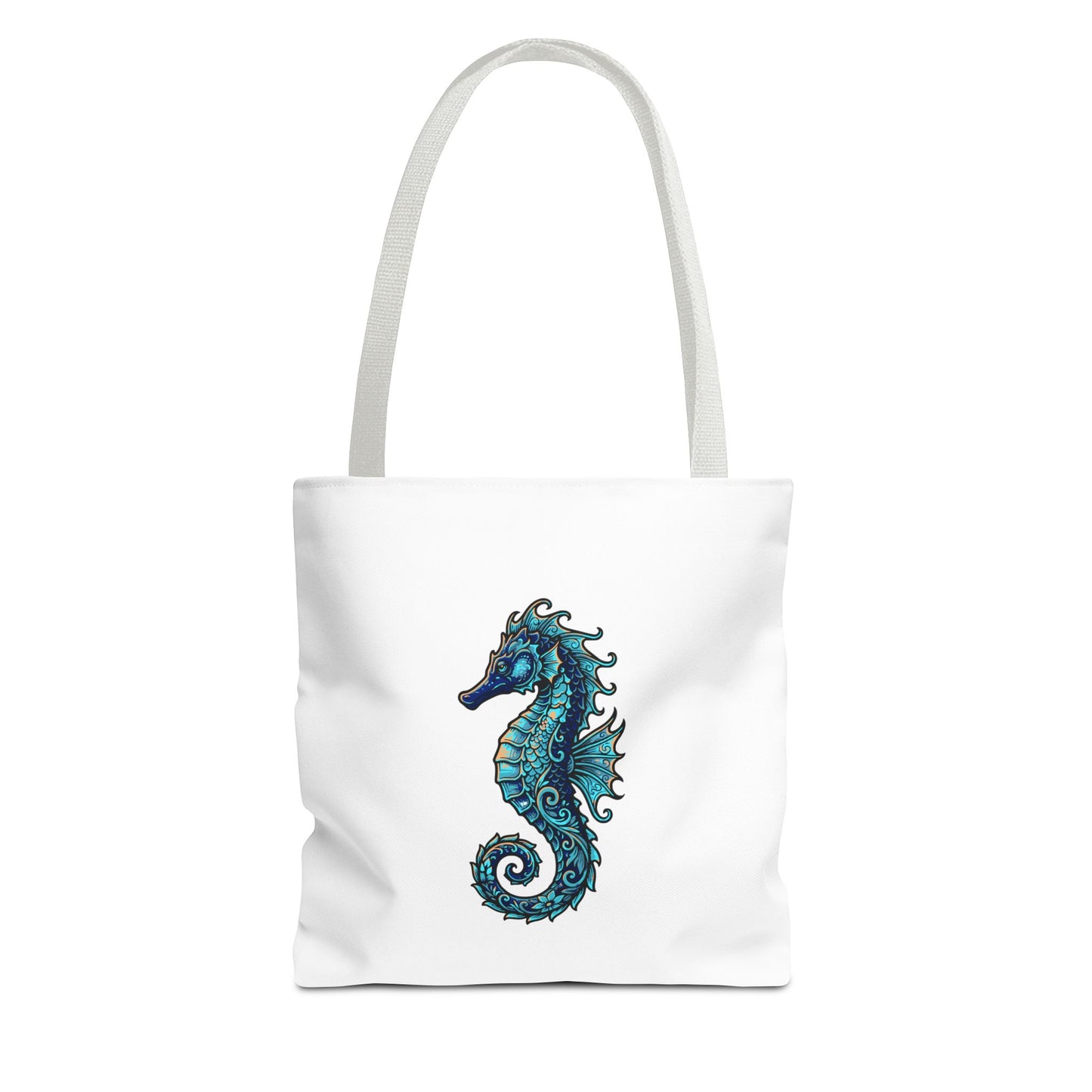 Seahorse Art Tote Bag — Nautical Ocean Tote