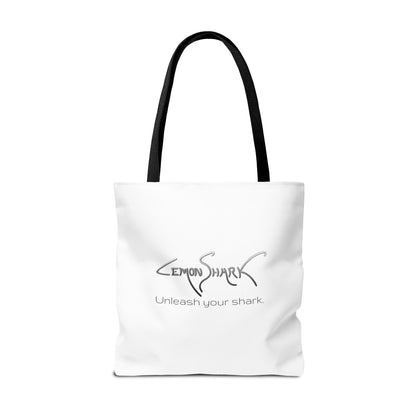 Shark Tote Bag — 'Ocean Authority' & 'Unleash Your Shark' Printed Tote