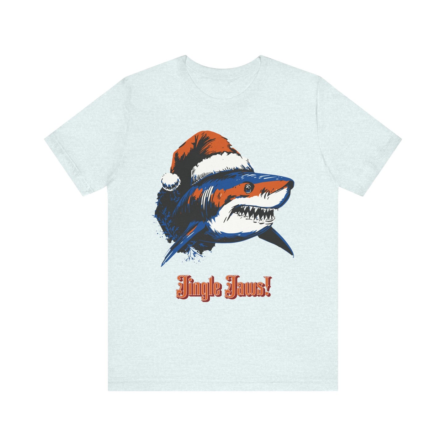 Christmas Shark Tee - Jingle Jaws Graphic Unisex Jersey Tee