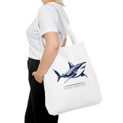 Shark Tote Bag — 'Ocean Authority' & 'Unleash Your Shark' Printed Tote