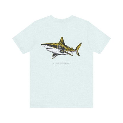 Shark Tee - Tiger Shark "Apex Mindset" Graphic Unisex Jersey Tee (graphic on back)