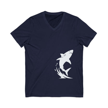 •V• Shark V-Neck Tee - Breach White