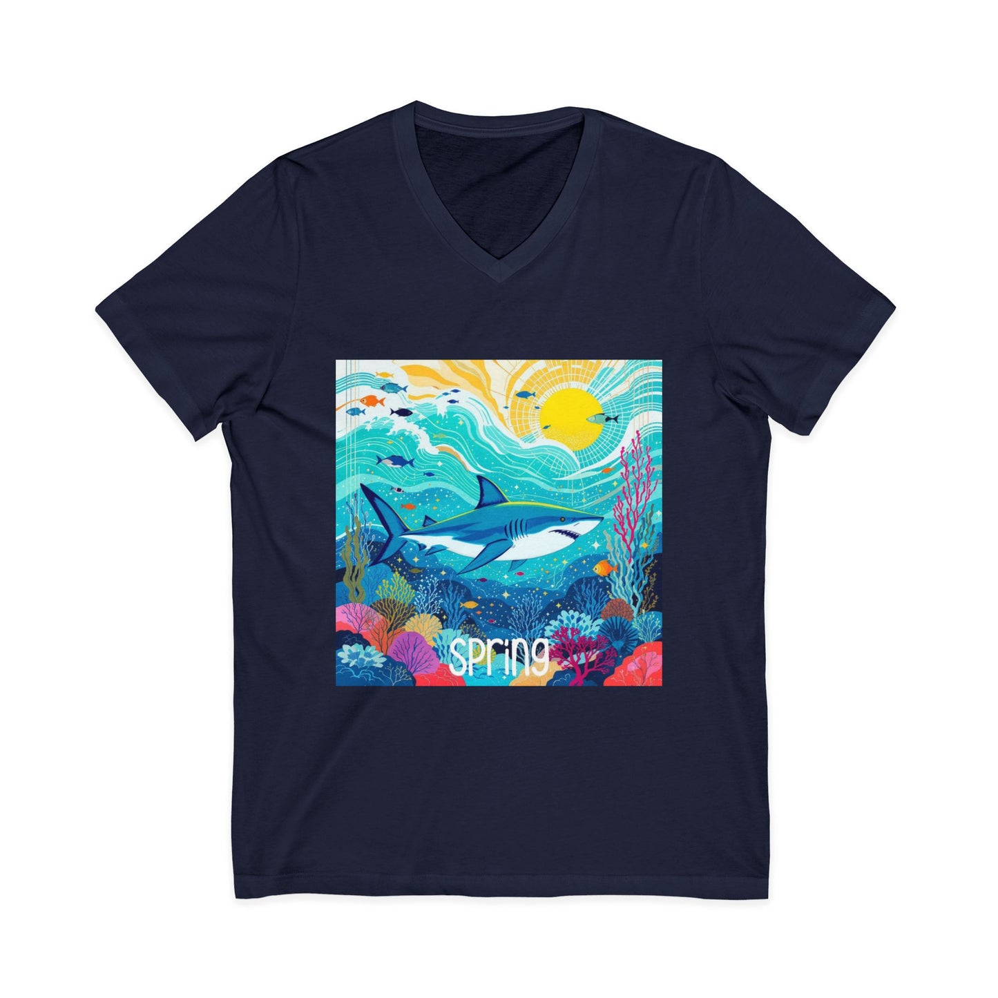 •V• Shark V-Neck Tee - Ocean Seasons 1 Spring