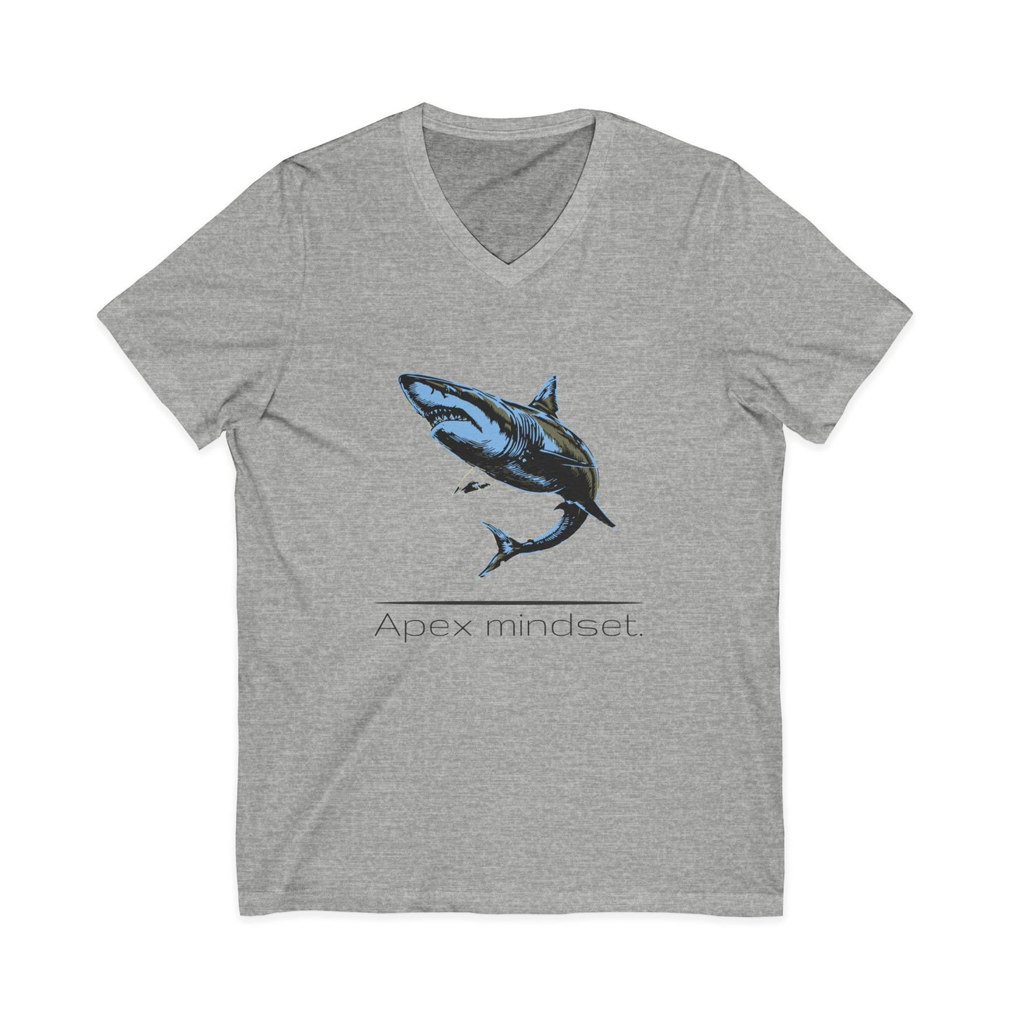 Great White Shark "Apex mindset" V-Neck Graphic Unisex Jersey Tee