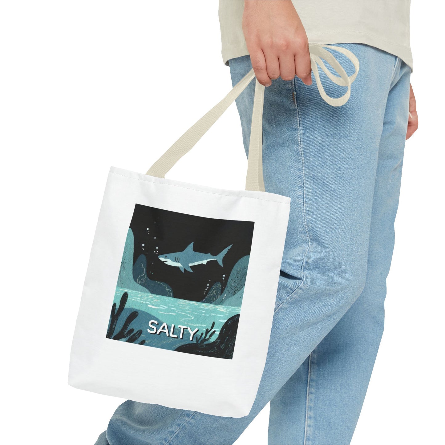 Shark Tote Bag - "Salty"
