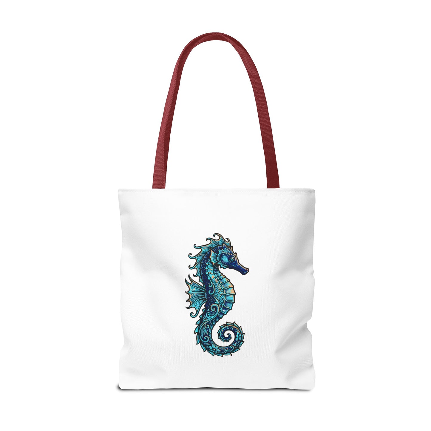 Seahorse Art Tote Bag — Nautical Ocean Tote