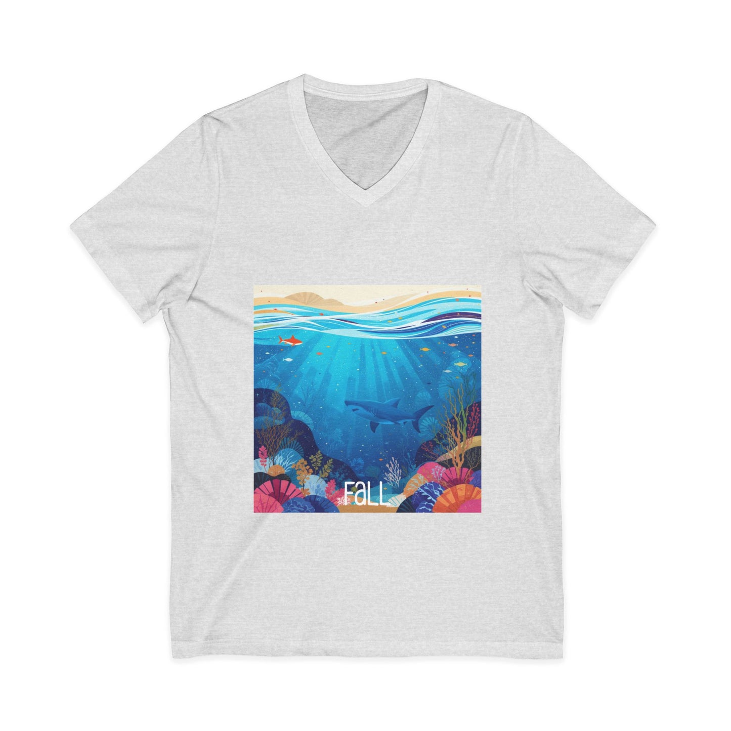 •V• Shark V-Neck Tee - Ocean Seasons 1 Fall