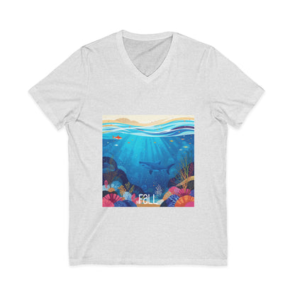 •V• Shark V-Neck Tee - Ocean Seasons 1 Fall