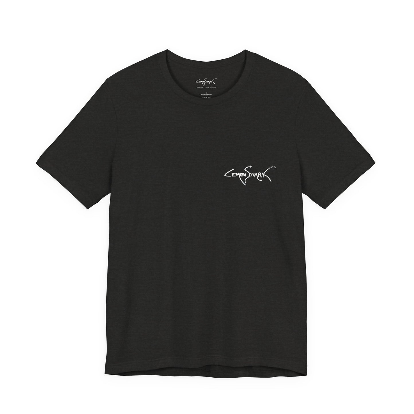 Dolphin Woodblock Tee - Wave (Back Image, Front Logo)