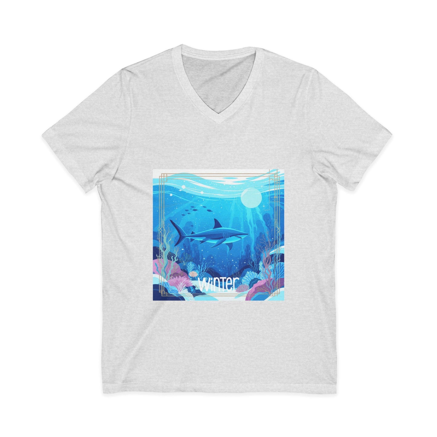 •V• Shark V-Neck Tee - Ocean Seasons 1 Winter