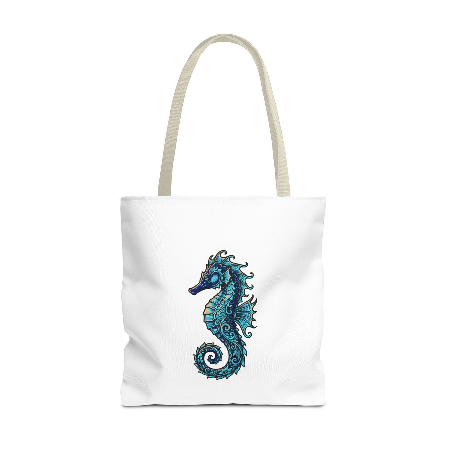 Seahorse Art Tote Bag — Nautical Ocean Tote