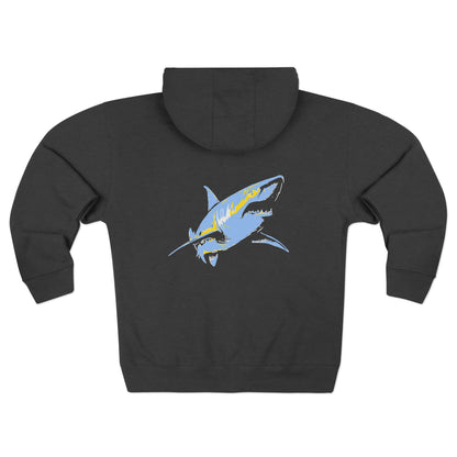 Shark Zip Hoodie - Blue Shark Solo