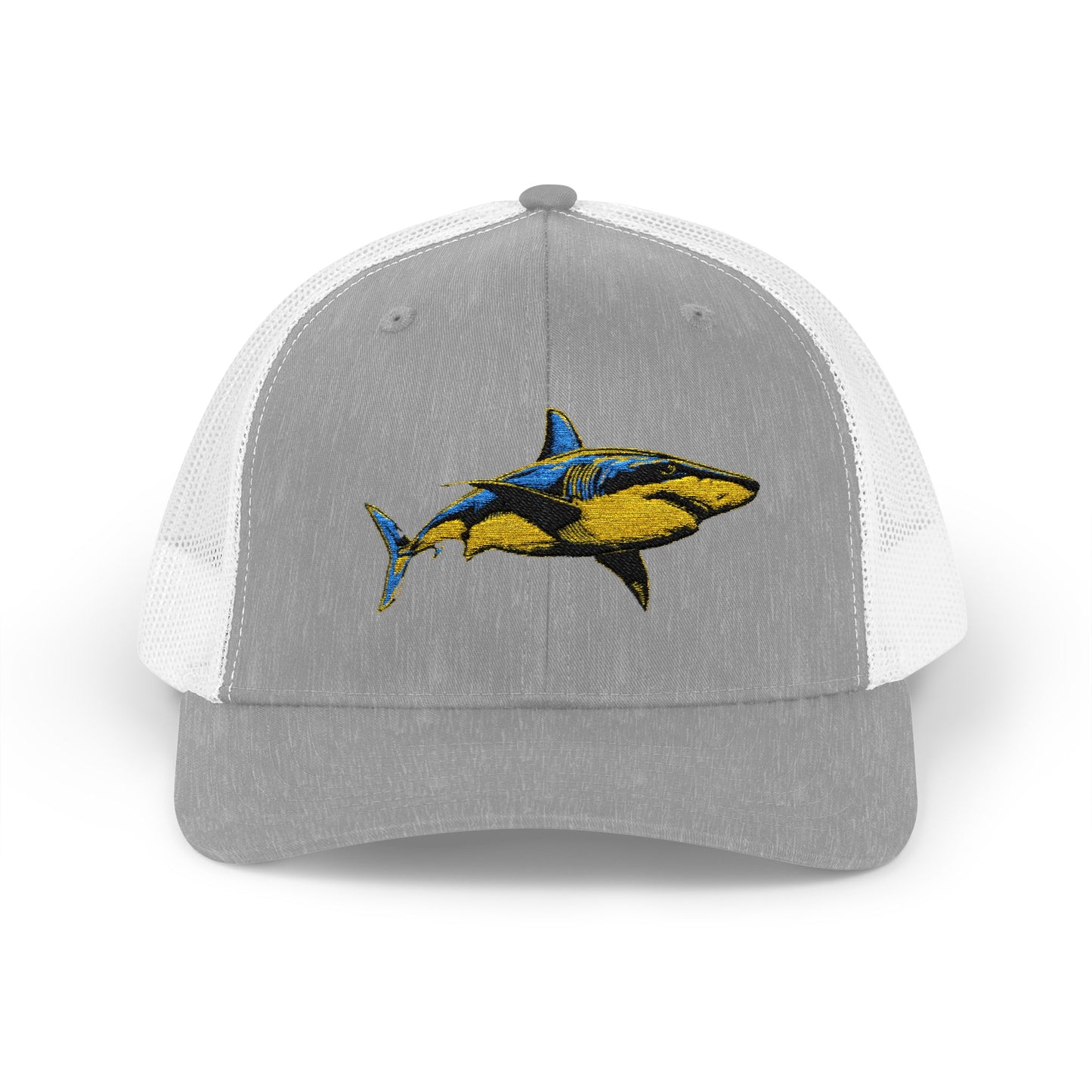 Great White Shark Embroidered Snapback Cap