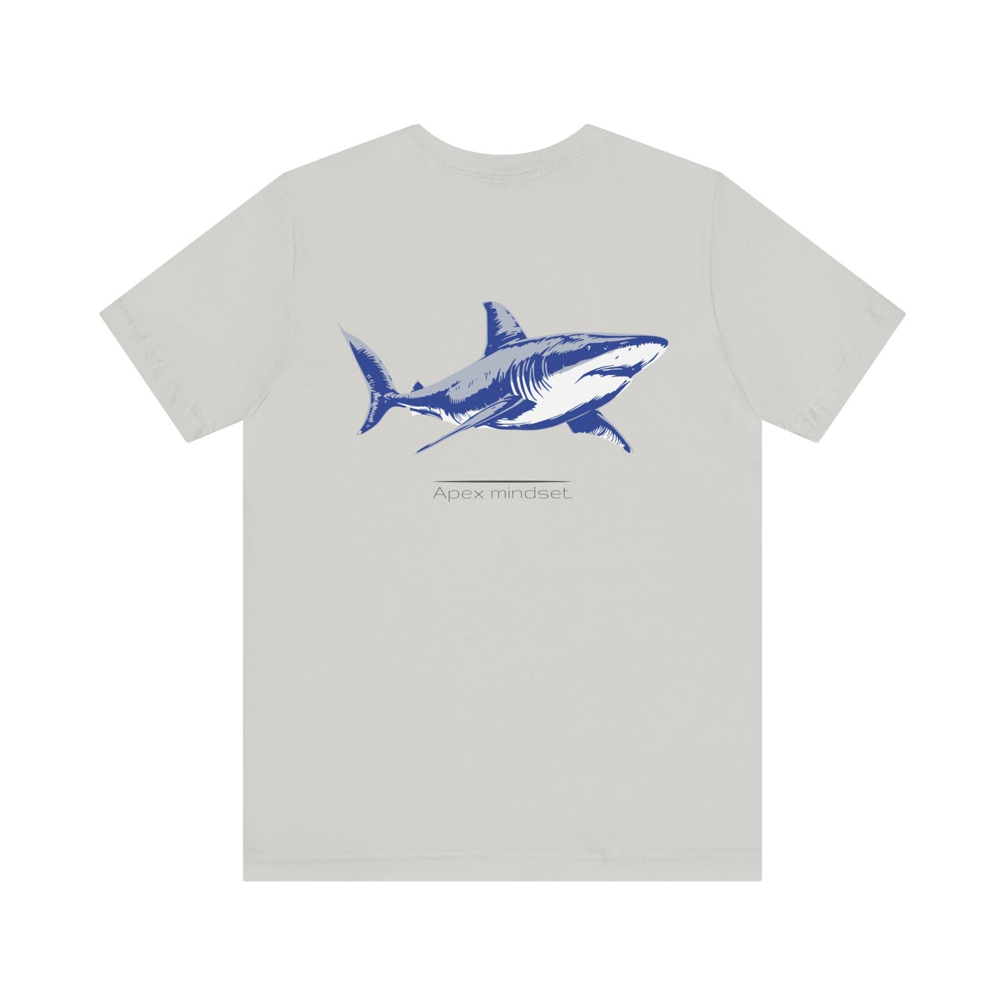 Great White Shark "Apex Mindset" Graphic Unisex Jersey Tee, (graphic on back)