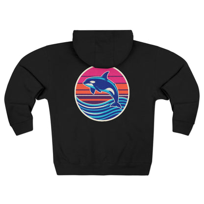 Orca Zip Hoodie — Retro Orca