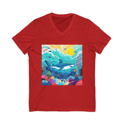 •V• Shark V-Neck Tee - Ocean Seasons 1 Spring