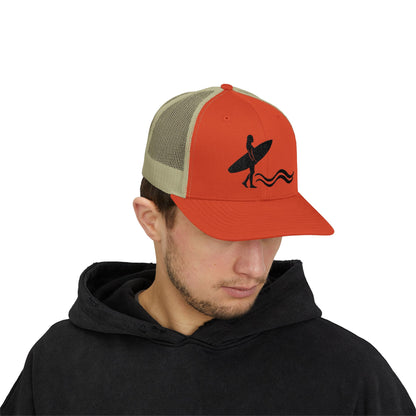 Surfer Silhouette Snapback Hat