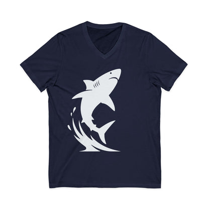 •V• Shark V-Neck Tee - Breach White