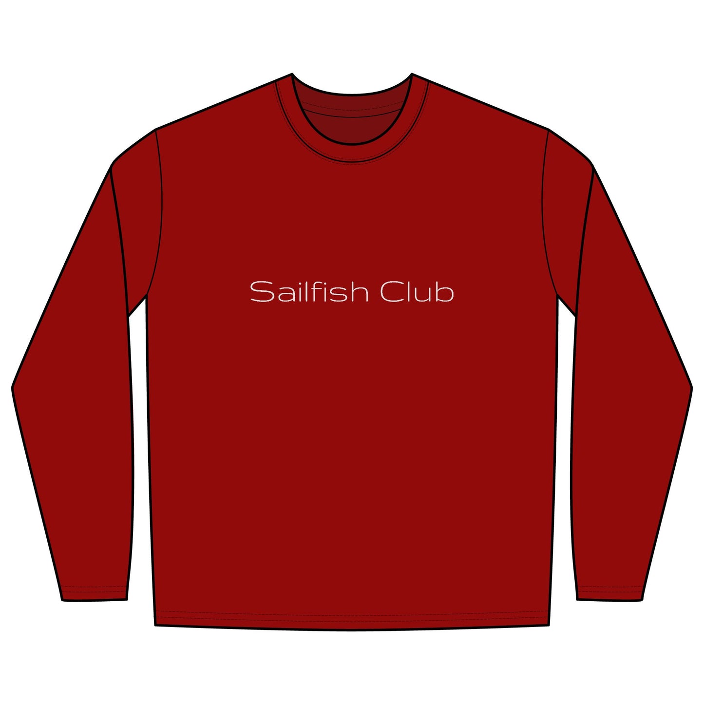 Rash Guard – Sailfish Club (Back Image, Front Text)