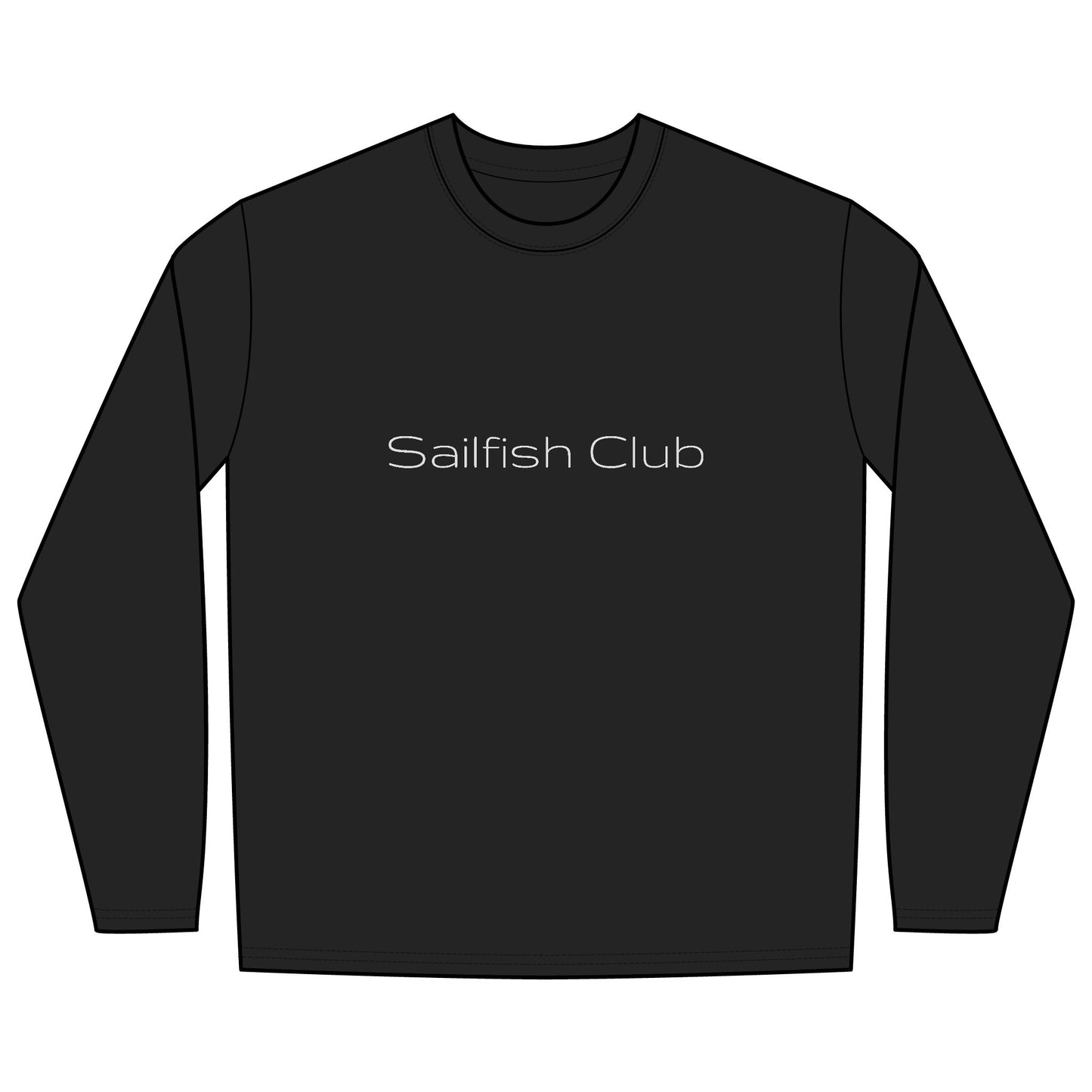 Rash Guard – Sailfish Club (Back Image, Front Text)