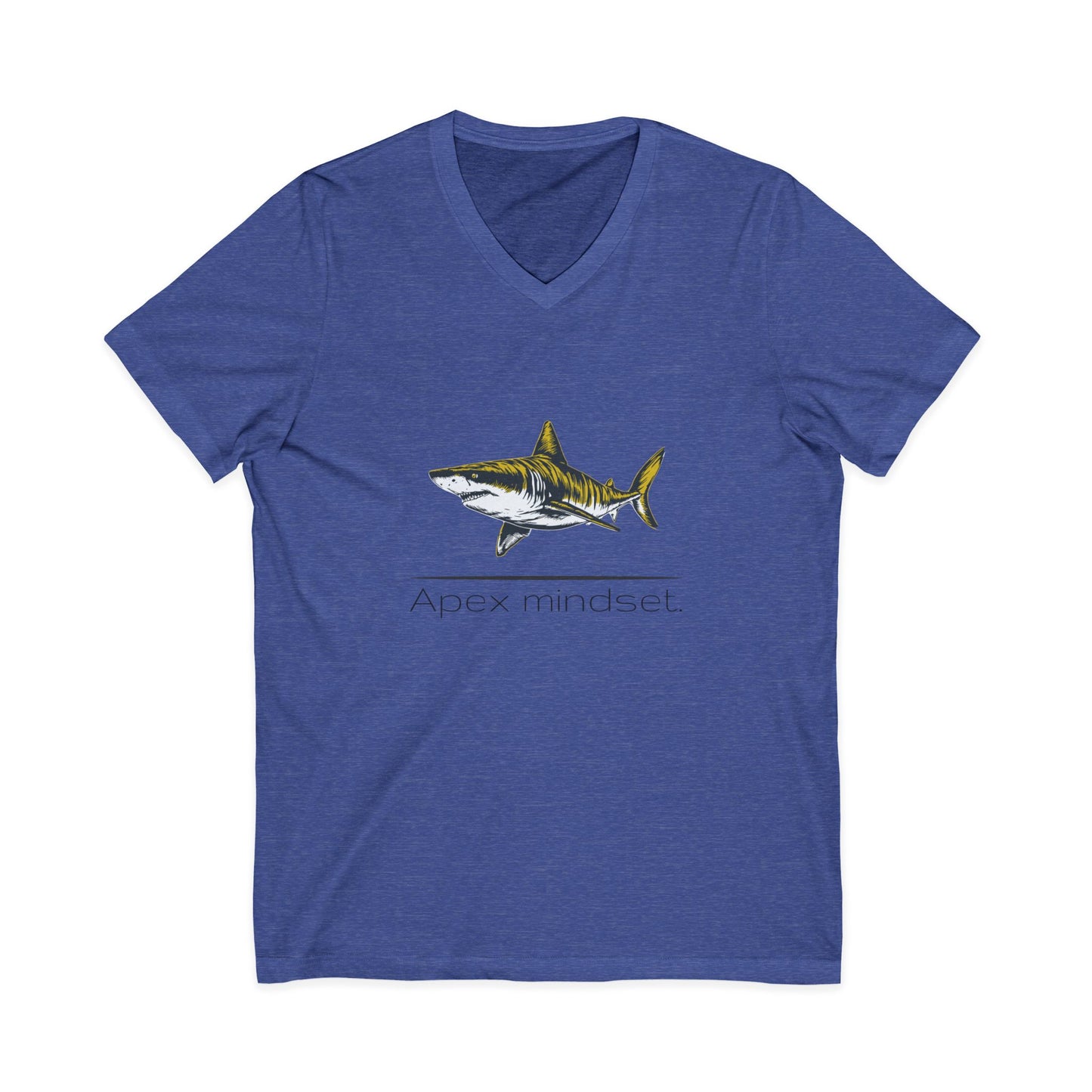 Tiger Shark "Apex mindset" V-Neck Graphic Unisex Jersey Tee