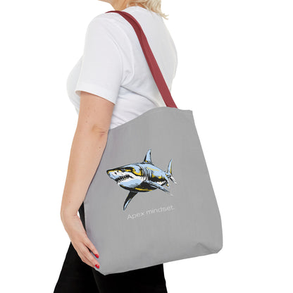 Shark Tote Bag - "Apex Mindset" Graphic Ocean Shopper