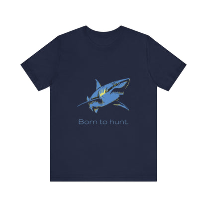 Blue Shark Tee - Born To Hunt