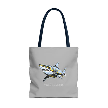 Shark Tote Bag - "Apex Mindset" Graphic Ocean Shopper