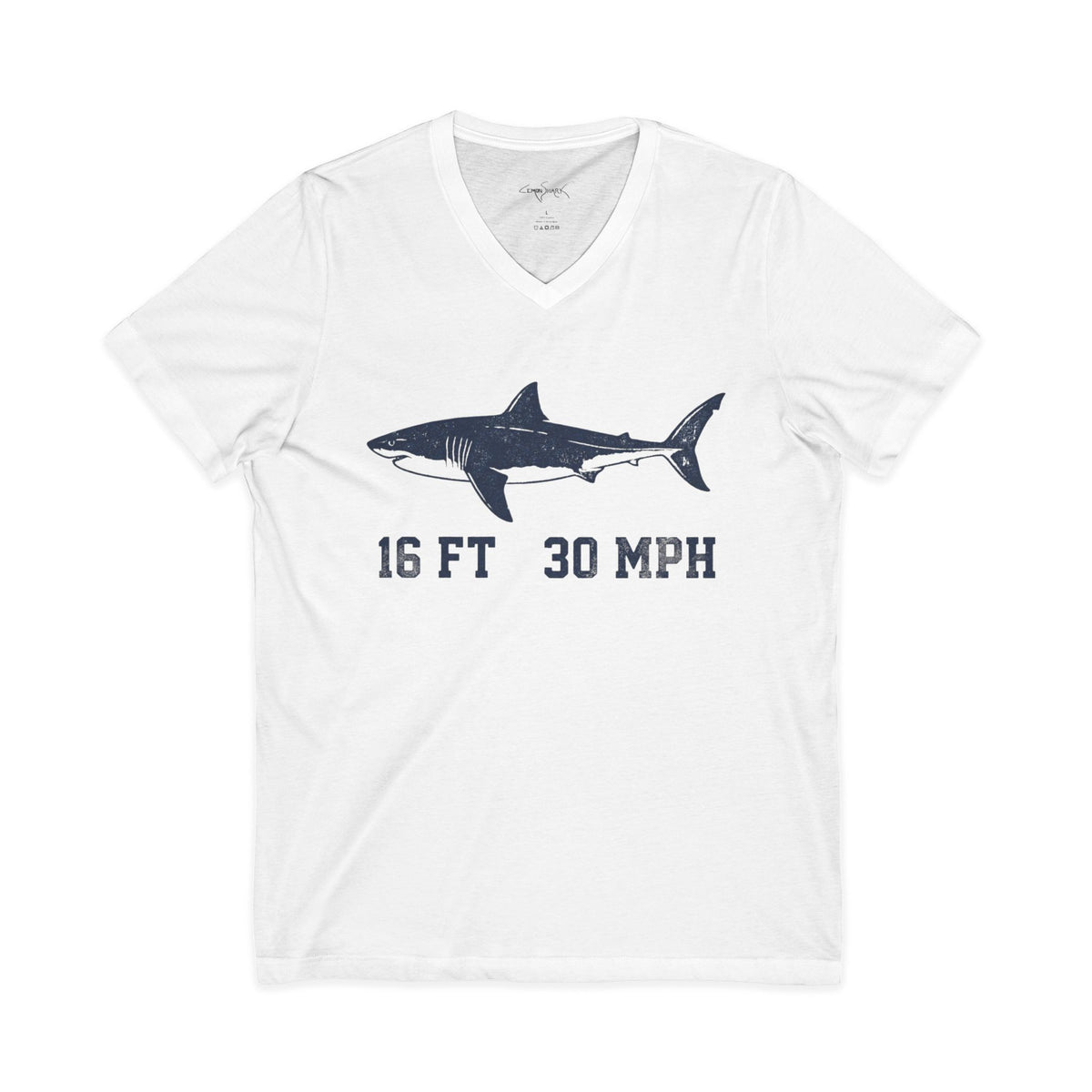 Shark V-Neck Tee - Stats