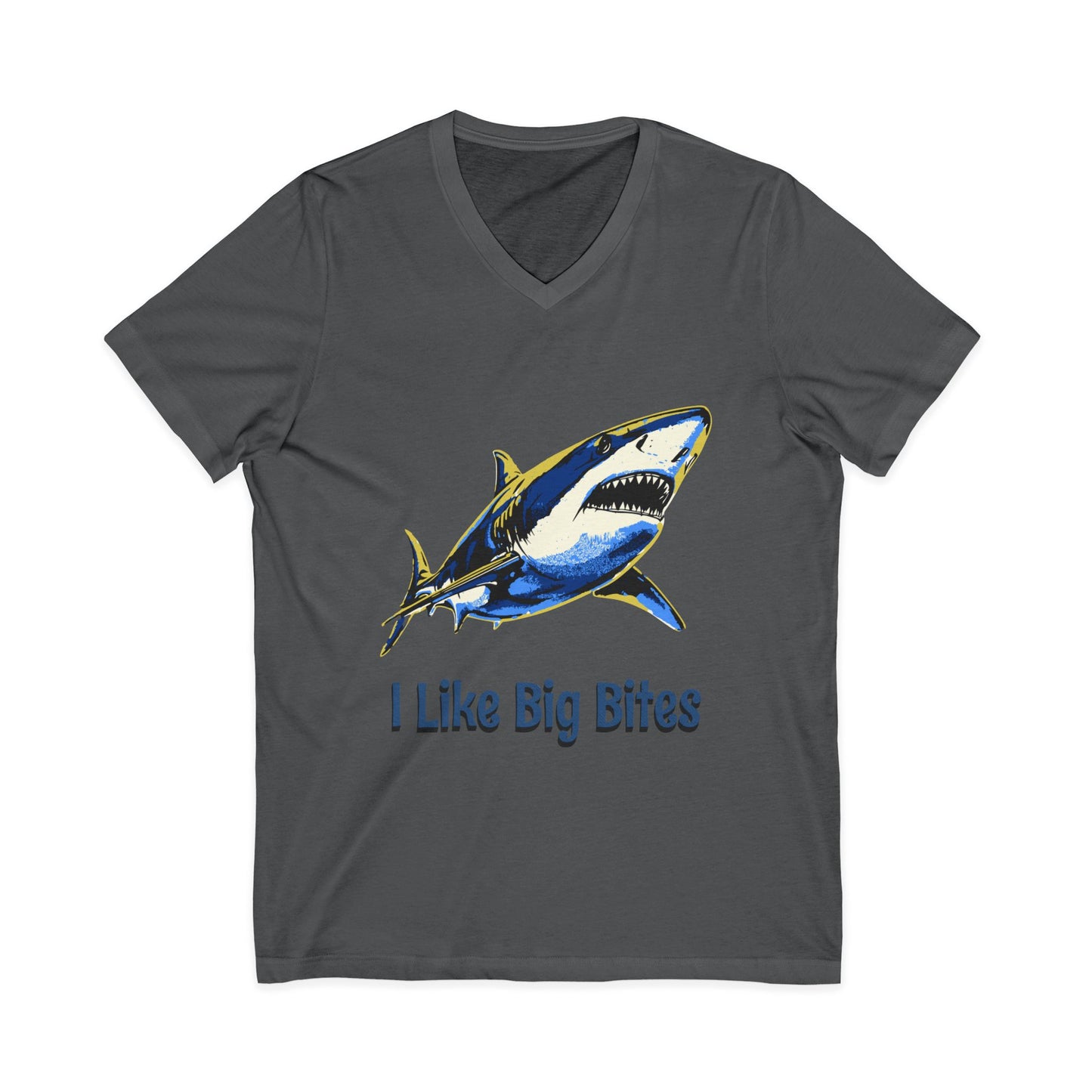 •V• Shark V-Neck Tee - I Like Big Bites