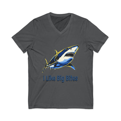 •V• Shark V-Neck Tee - I Like Big Bites