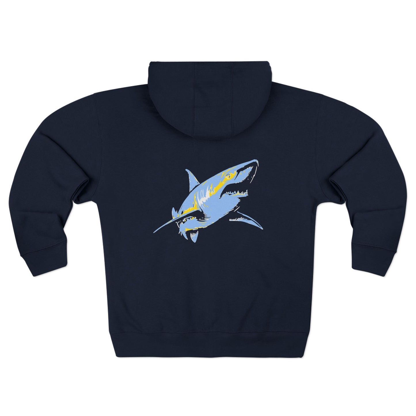 Shark Zip Hoodie - Blue Shark Solo