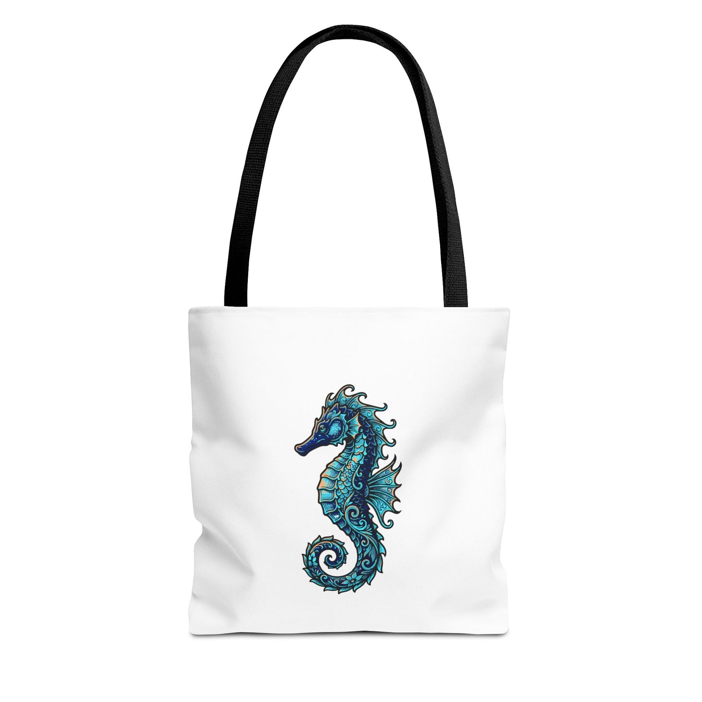 Seahorse Art Tote Bag — Nautical Ocean Tote