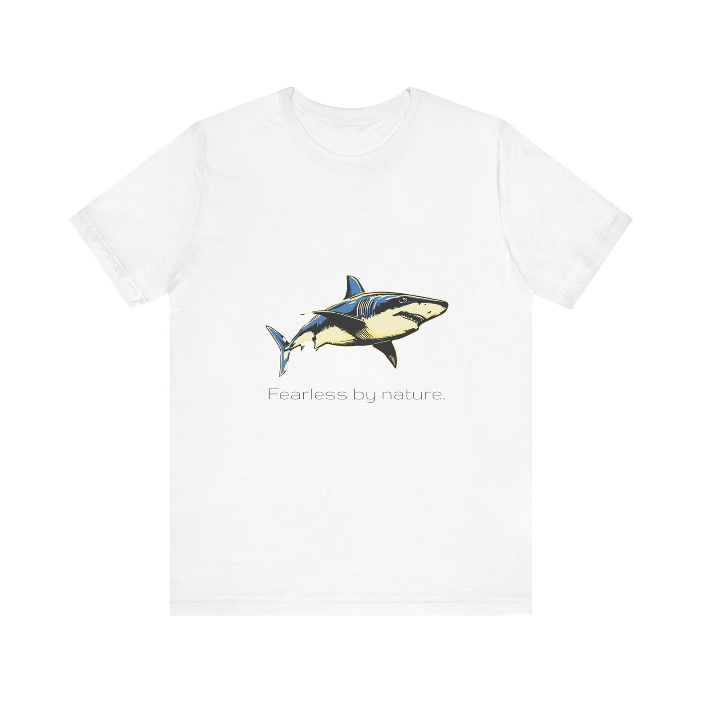 Great White Shark "Fearless by nature" Graphic Unisex Jersey Tee