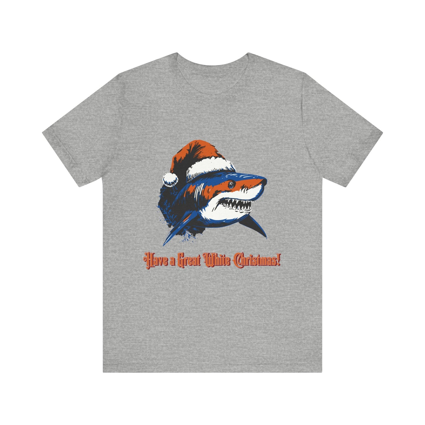 Christmas Shark Tee - Have a Great White Christmas Graphic Unisex Jersey Tee