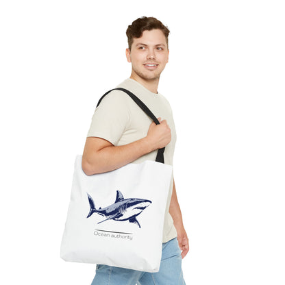 Shark Tote Bag — 'Ocean Authority' & 'Unleash Your Shark' Printed Tote