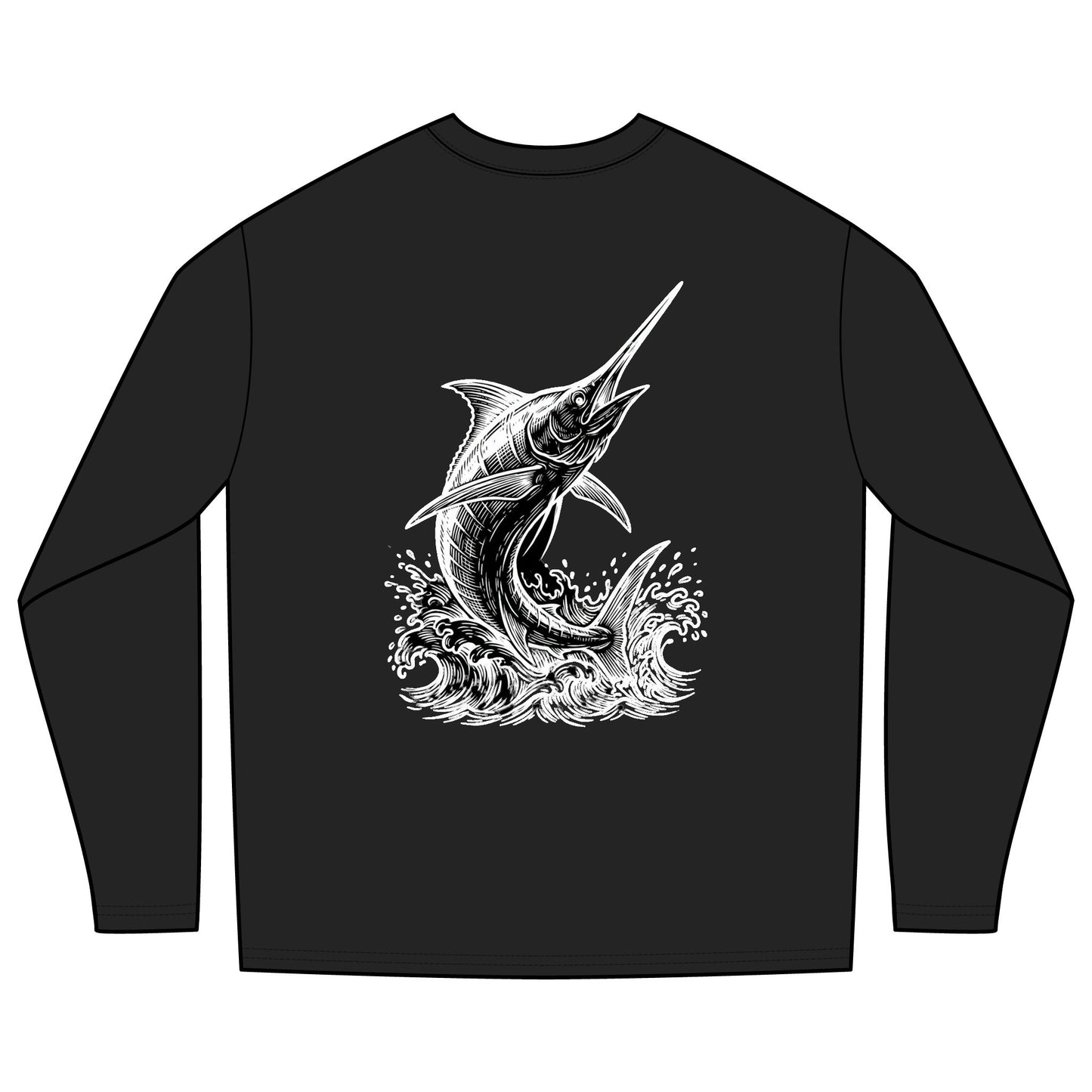 Rash Guard – Marlin Club (Back Image, Front Text)